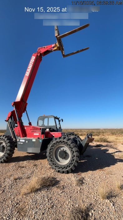 2018 Manitou MTA10055 Manitou MTA 10055 w/Open ROPS, Work Lights/Strobe, Aux Hyd, Solid Tires, Lift Hook, 66" Carriage, 60" Forks
