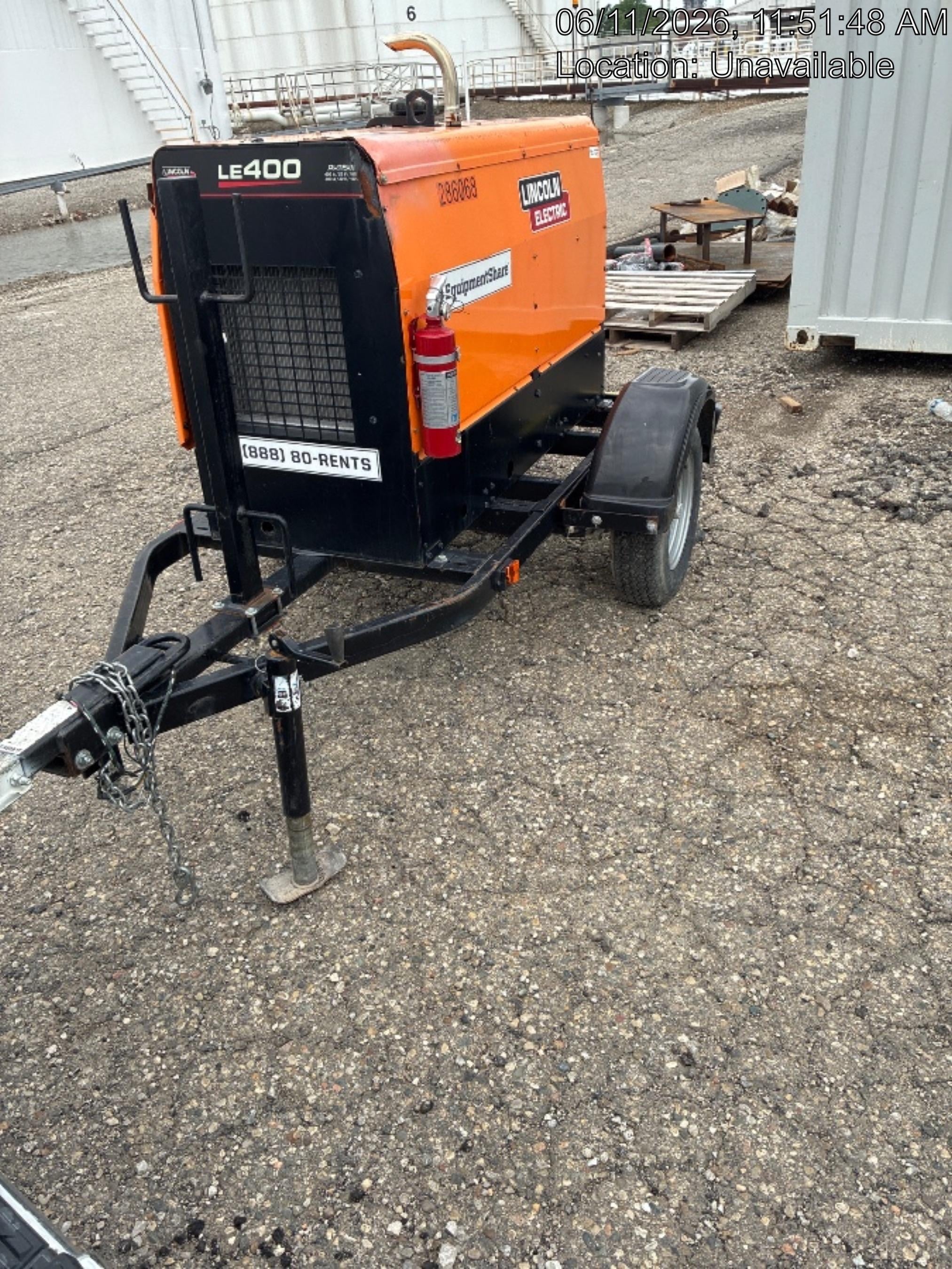 2022 Lincoln Electric LE400 Kubota V1505, Trlr, Cable Rack, Light Kit, ES Decals, T3