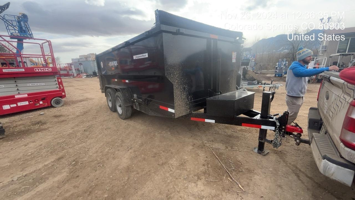 2025 TEXAS PRIDE TRAILERS 14'L x 7'W 5 Cu Yd Trunnion Hydraulic Dump