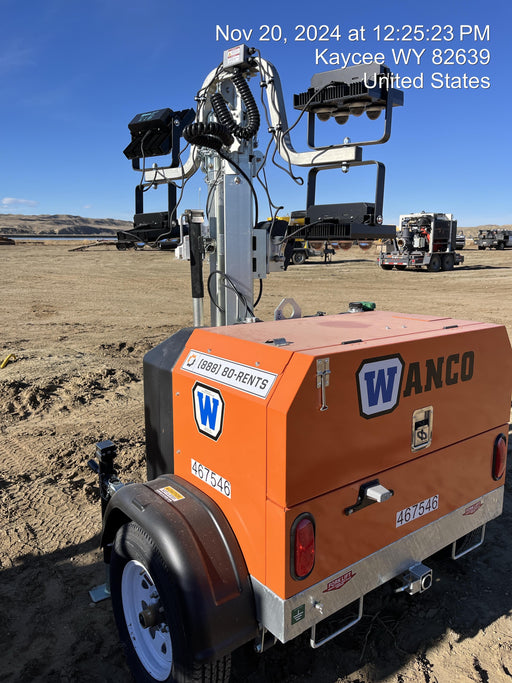 2024 Wanco WLTT-4MM4K Diesel, Deep Sea Controller, Shore Power Plug, Auto Start, (4) 350W LED Floodlights, 4kW Generator, 60 Gal Fuel Tank, 2" Ball, T3