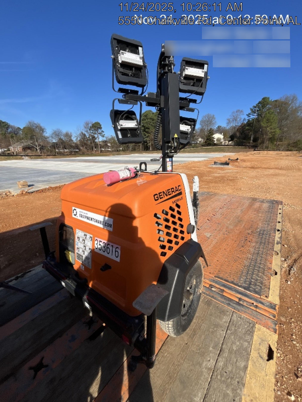2023 Generac MLT2 Diesel, Flex Switch 120V Input, Powerzone Controller, (4) 320W LED Lights, 4kW Generator, 39.9 Gal Fuel Tank, 2" Ball, T3