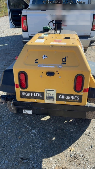 2021 Allmand NLV3GR (4) LED Light Fixture 350W, 23' Vertical Mast, 3kW Prime, Towable, Deep Sea L401, Leveling Jacks, Yanmar T4F 5.8hp