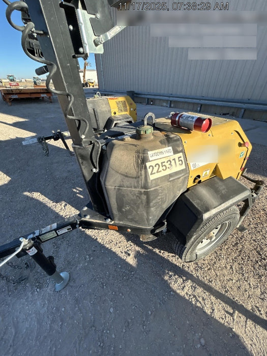 2022 Allmand NLV3GR (4) LED Light Fixture 350W, 23' Vertical Mast, 3kW Prime, Towable, Deep Sea L401, Leveling Jacks, Yanmar T4F 5.8hp