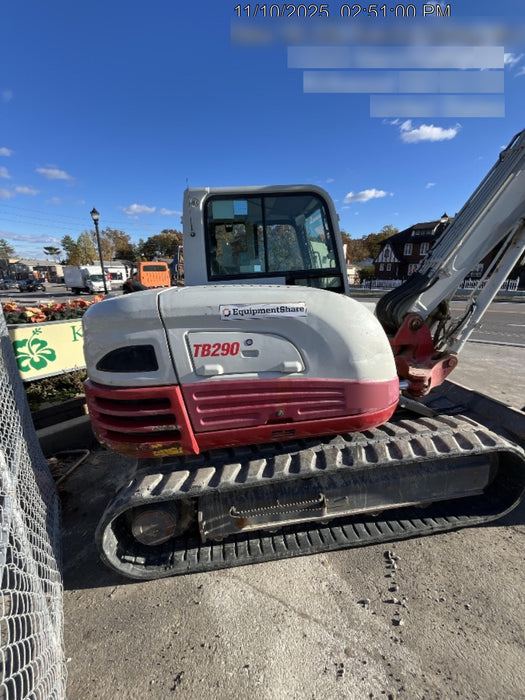 2019 Takeuchi TB290 Cab/Heat/AC Rubber tracks, Dozer blade, Travel alarm, Auxiliary hydraulics w/Manual QC, Hydraulic thumb, 18", 24", and 36" Buckets