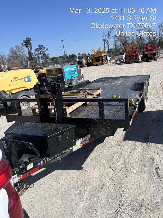 2024 TEXAS PRIDE TRAILERS 21' Lowboy Gravity Tilt Bed 14K Bumper Pull Trailer