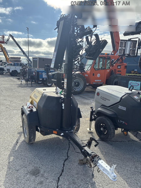 2022 Allmand NLV3GR (4) LED Light Fixture 350W, 23' Vertical Mast, 3kW Prime, Towable, Deep Sea L401, Leveling Jacks, Yanmar T4F 5.8hp