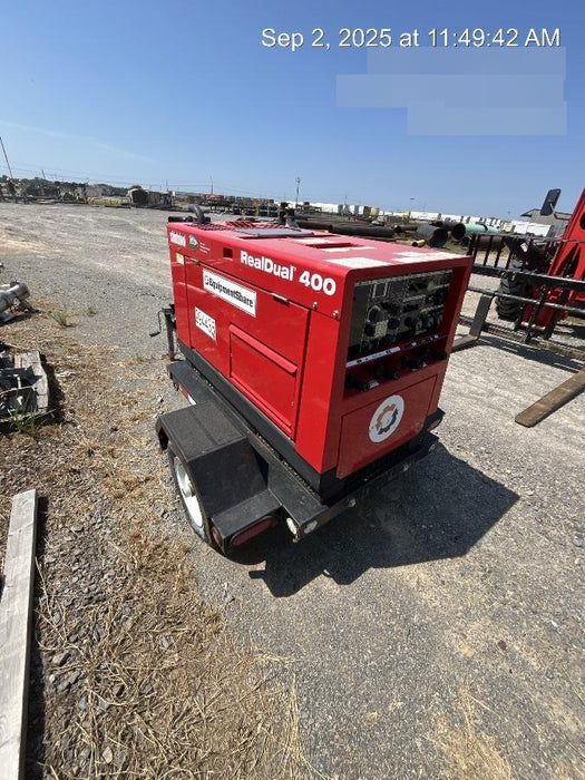 2023 Shindaiwa DGW400MDL Kubota D902 Engine, 23 HP, Dual Op Welder, Wire, Arc, Droop Stick, Tig, and CC Stick Functionality, Simulphase, 3 Phase and 1 Phase Gen Output, Single Axle NB Trlr, Slr Trckl Chrg 12V 12W, Fire Ext