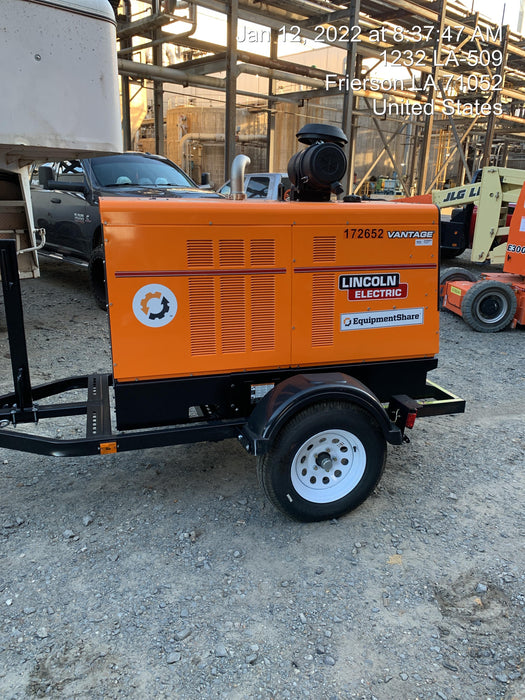 2021 Lincoln Electric Vantage 549X Ready Pak 3, ORANGE (includes trailer, cable rack, fender light kit)