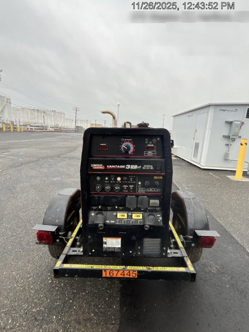 2021 Lincoln Electric Vantage 322 Vantage 322 Ready Pak 3 w/ Decals, ORANGE (includes trailer, cable rack, fender light kit) NO Telematics