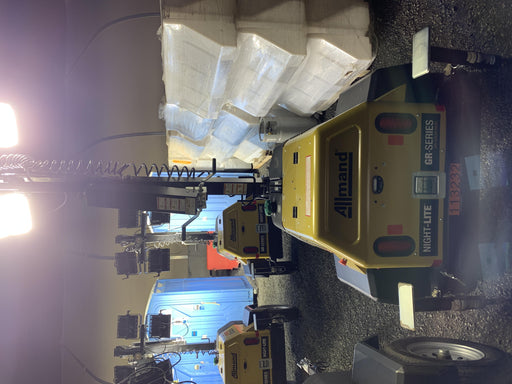 2020 Allmand NLV3GR (4) LED Light Fixture 350W, 23' Vertical Mast, 3kW Prime, Towable, Deep Sea L401, Leveling Jacks, Yanmar T4F 5.8hp