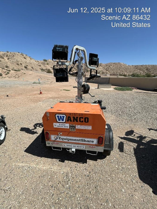 2024 Wanco WLTT-4MM4K Diesel, Deep Sea Controller, Shore Power Plug, Auto Start, (4) 350W LED Floodlights, 4kW Generator, 60 Gal Fuel Tank, 2" Ball, T3