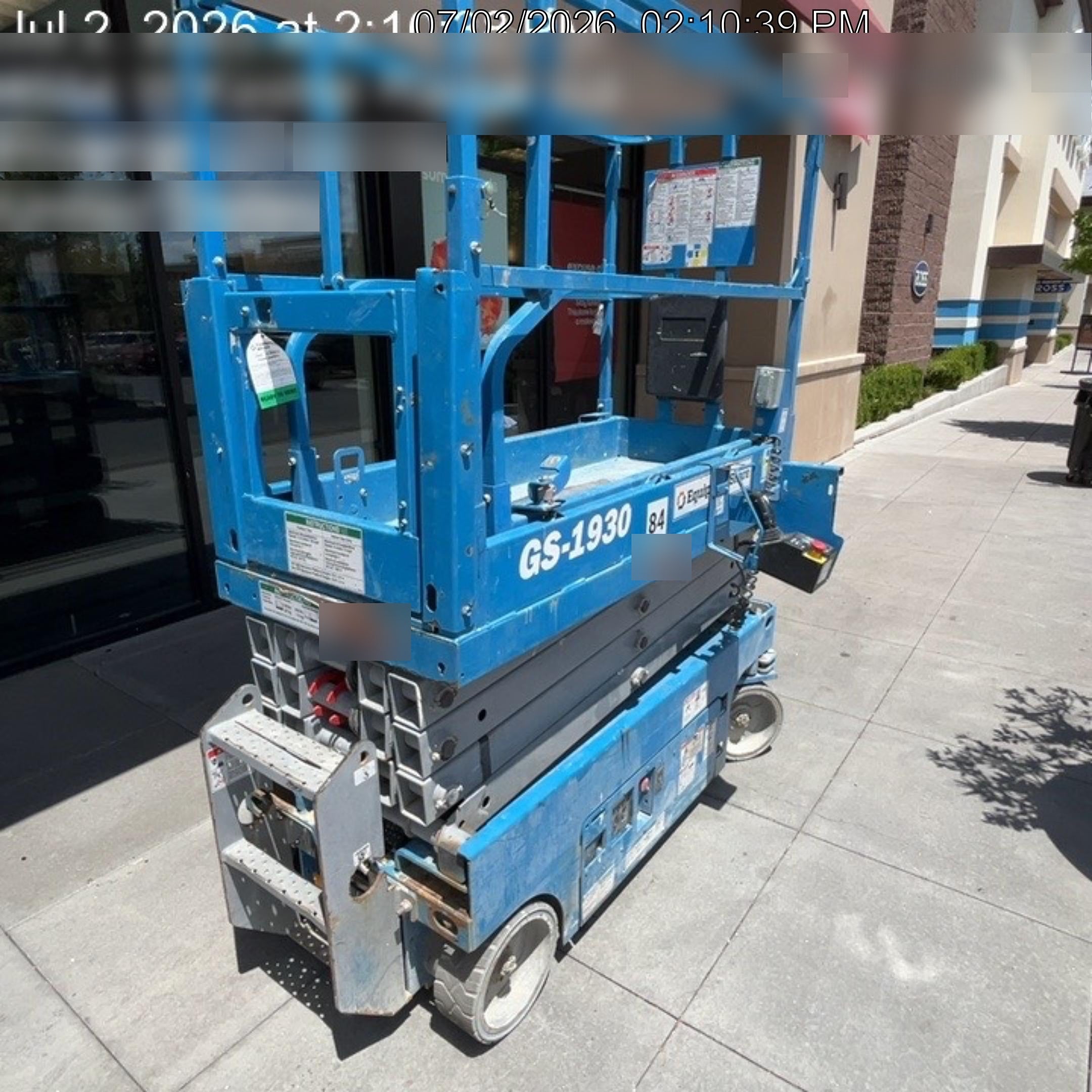 2020 Genie GS-1930 Solid Non Marking Tires, Beacon, Folding rails with half height swing gate, 800W Inverter