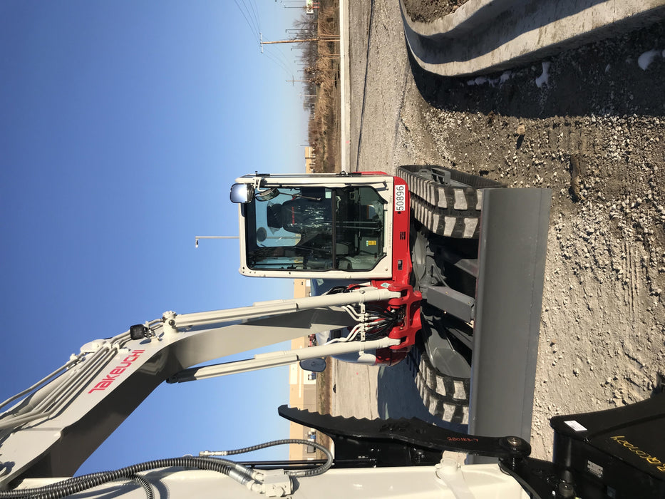2019 Takeuchi TB290 Cab, AC, Rubber Tracks, Dozer Blade, Travel Alarm, Control Pattern Change Valve, Auxiliary Hydraulics w/18" Quick Coupler Bucket with teeth, 6.2 cu. ft. capacity/24" Quick Coupler Bucket with teeth, 8.6 cu. ft. capacity/36" Quick Coupler Bucket with teeth, 13.4 cu. ft. capacity, Quick Coupler, Hydraulic Thumb Installed