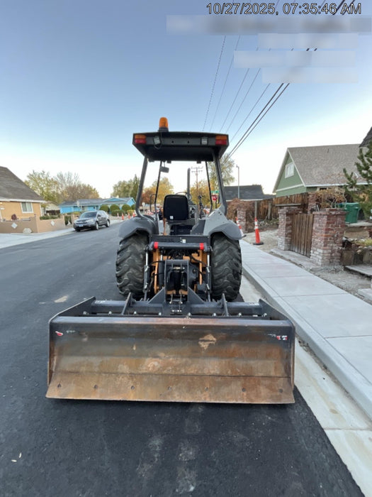 2019 Case 570N EP Canopy, 4WD, GP Front Bucket, Dual Tilt Cylinder, 84" Box Blade w/ Scarifier, Wheel Weights, Beacon