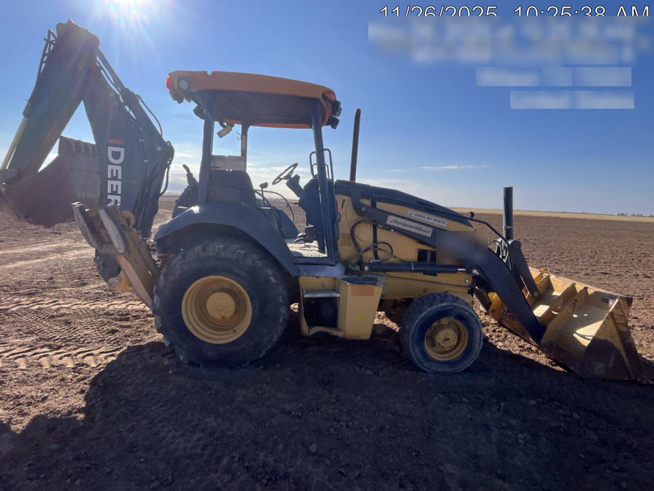 2019 John Deere 310LEP 4WD, Canopy, Standard dipper, ISO Controls, Rear Auxiliary Hydraulics w/Manual QC, Buckets: 12”, 18”, and 24”