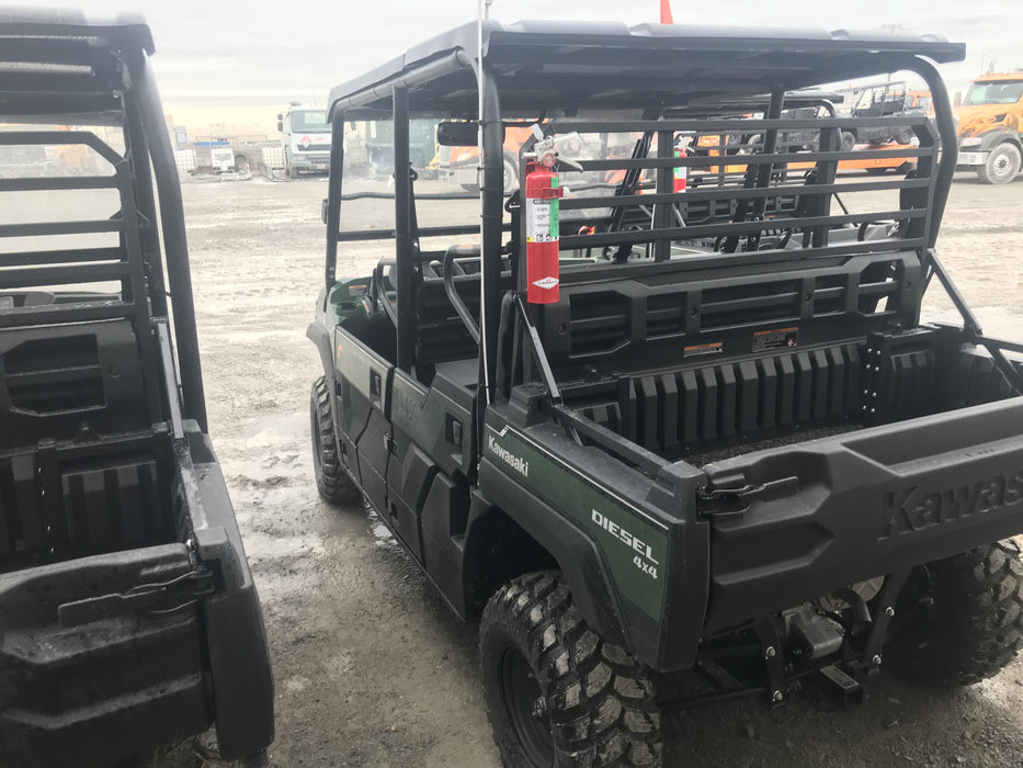 2019 Kawasaki Mule PRO-DXT Standard Options, Backup Alarm, Beacon, Plastic Hard Top, Poly Windshield, Horn Kit