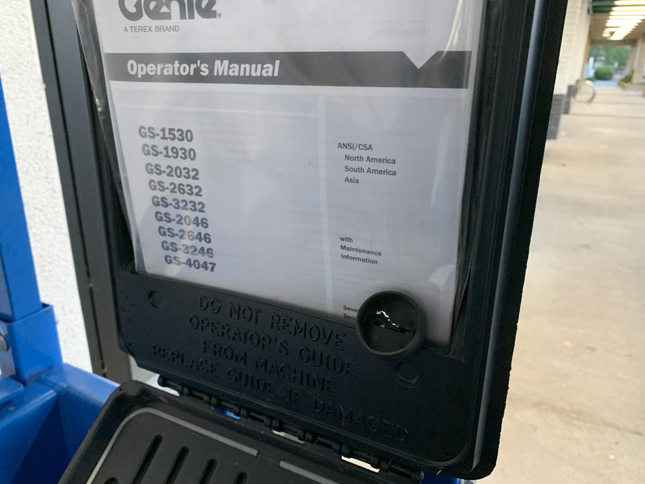 2020 Genie GS-1930 Solid Non Marking Tires, Beacon, Folding rails with half height swing gate, 800W Inverter