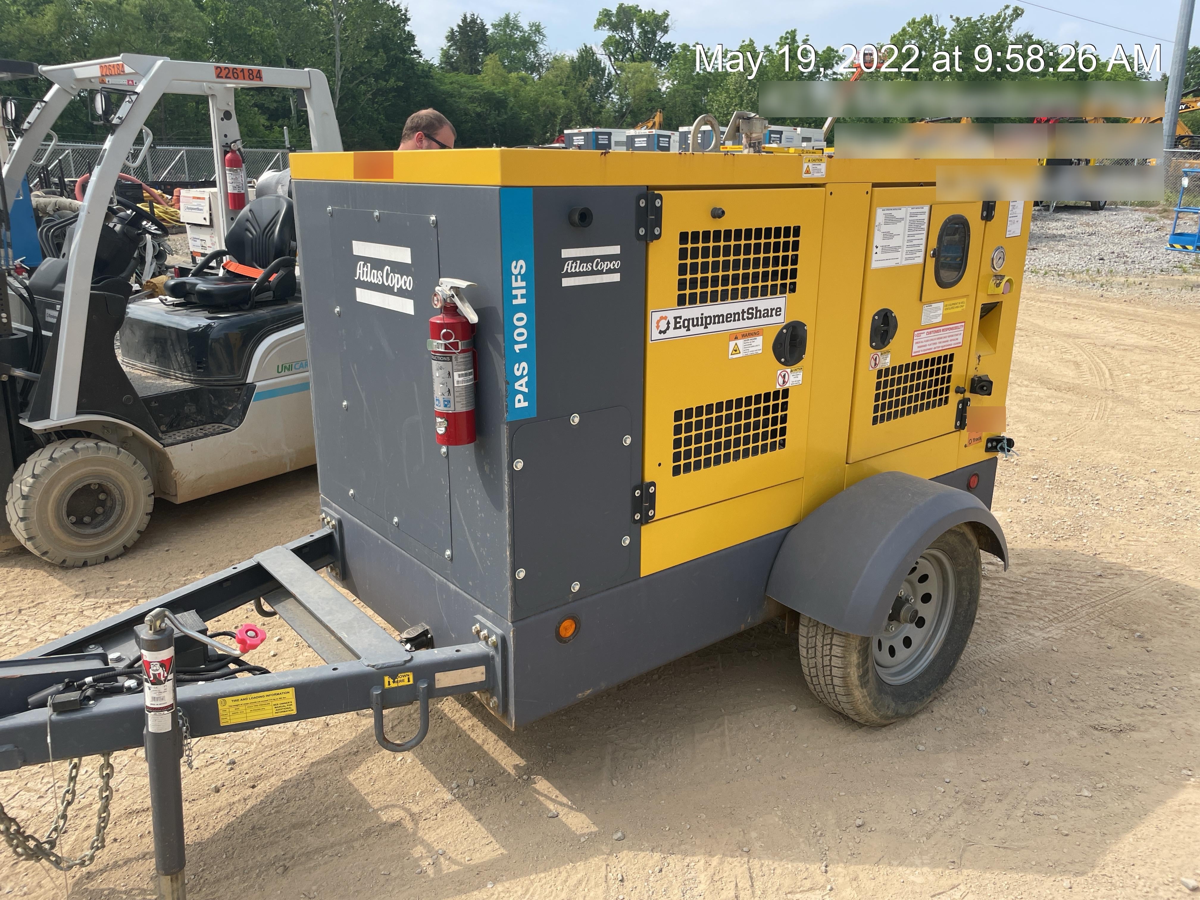 2020 ATLAS COPCO PAS 100 HF CS Enclosed