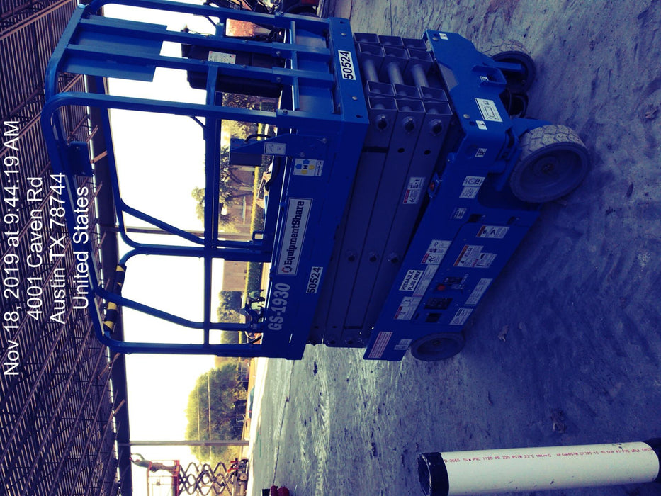 2019 Genie GS-1930 Fixed Rails with Chain Entry