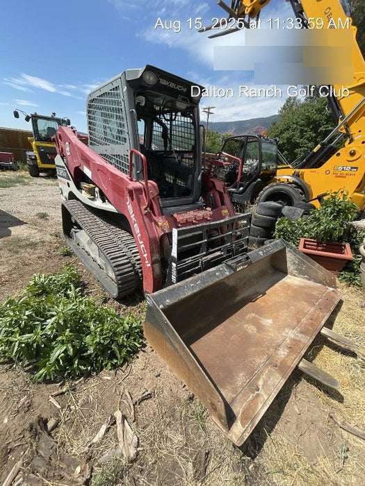 2019 Takeuchi TL12V2C ROPS/FOPS Cab, Heat/AC, Defroster, Rubber Tracks, Back-up Alarm, Front & Rear Working Lights, Auxiliary Hydraulics, Two-Speed Travel, Electronic Monitoring System, Hydraulic Universal Quick Hitch w/80" HD Dirt Bucket with 9 Teeth 24.0 cu.ft. Capacity