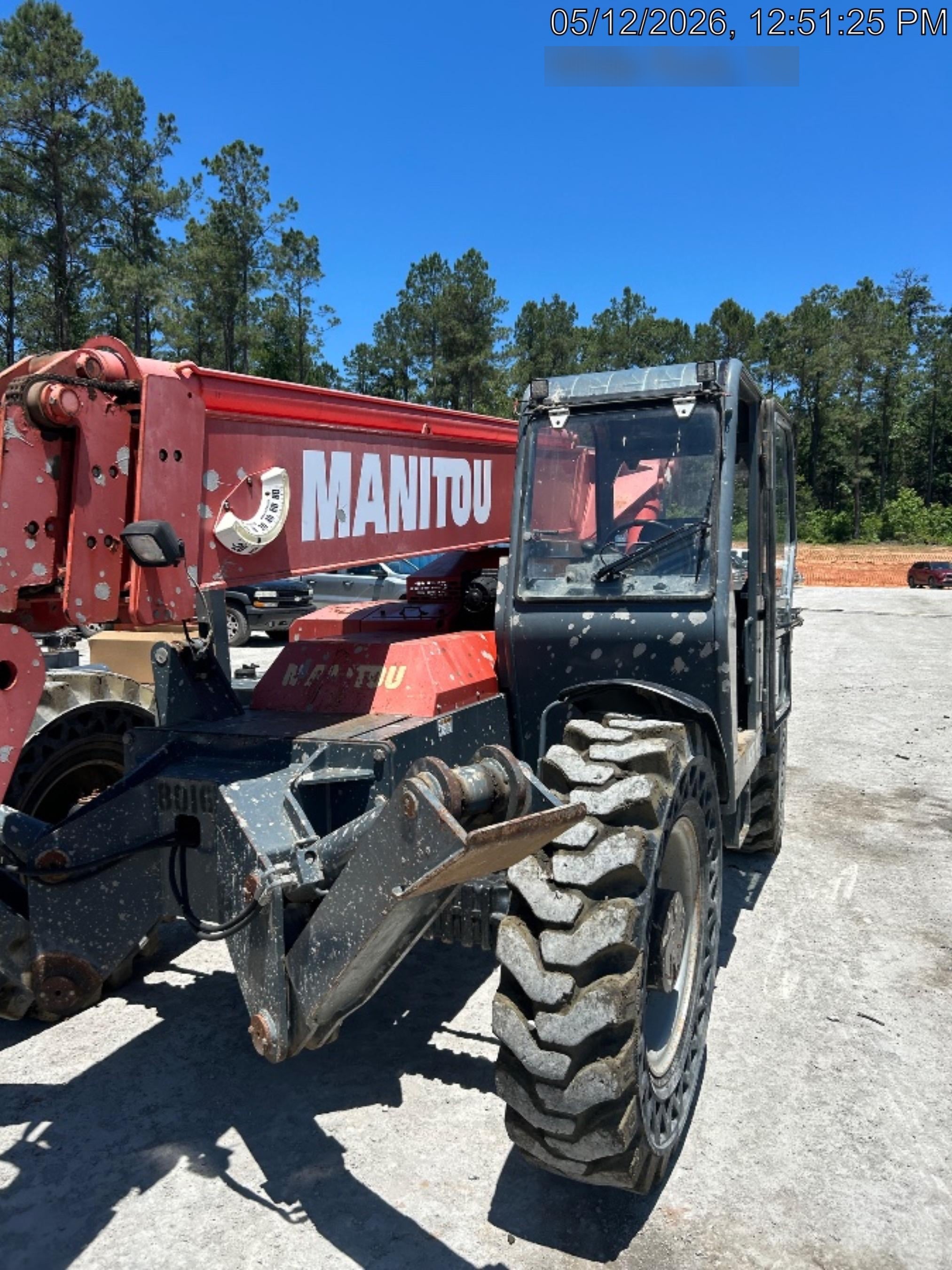 2018 Manitou MTA10055 Manitou MTA 10055 w/Cab/Heat/AC, Work Lights/Strobe, Aux Hyd, Solid Tires, Lift Hook, 66" Carriage, 60" Forks