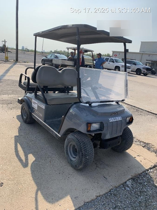 2022 Club Car CA100E Canopy, Fold down Windshield, Beacon, Back up Alarm, All-Trail Trials, HD 8 V Batteries, Trailer Hitch and Ball