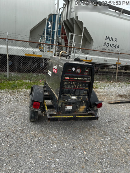 2019 Lincoln Electric Vantage 322 Welder Ready-Pak 3, Two wheel trailer, Fender and Light kit, Cable Rack