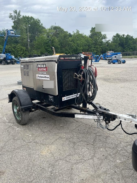 2019 Lincoln Electric Vantage 322 Welder Ready-Pak 3, Two wheel trailer, Fender and Light kit, Cable Rack