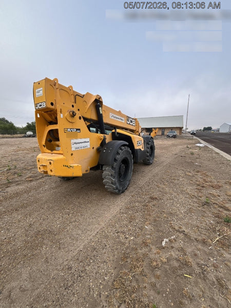 2019 JCB 512-56 Enclosed Cab, 109 HP, Solid Tires, Worklights, Beacon, Aux Hydraulics, Lifting Eye w/60" Carriage/60" Forks