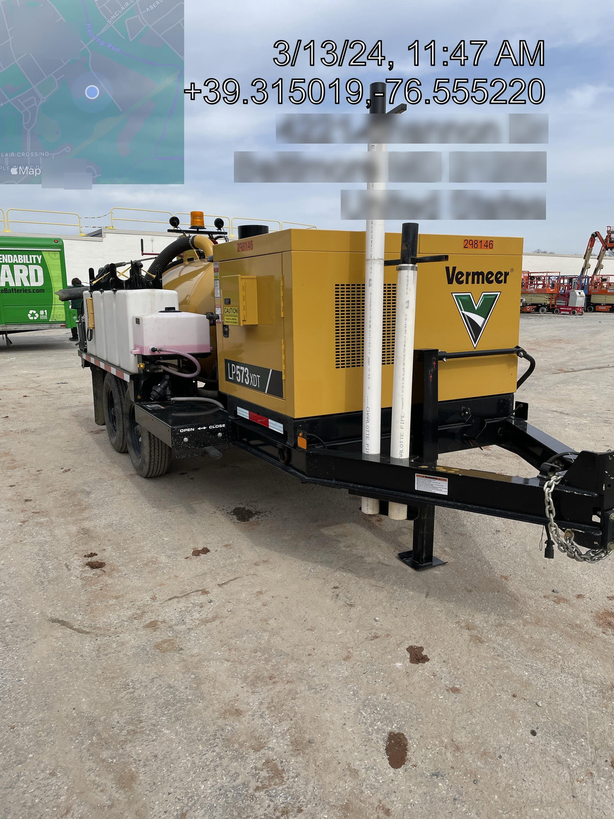 2023 Vac-Tron LP573XDT T4 Koehler Diesel Engine, 500 Gallon Debris Tank, x2 100 Gallon Water Tanks