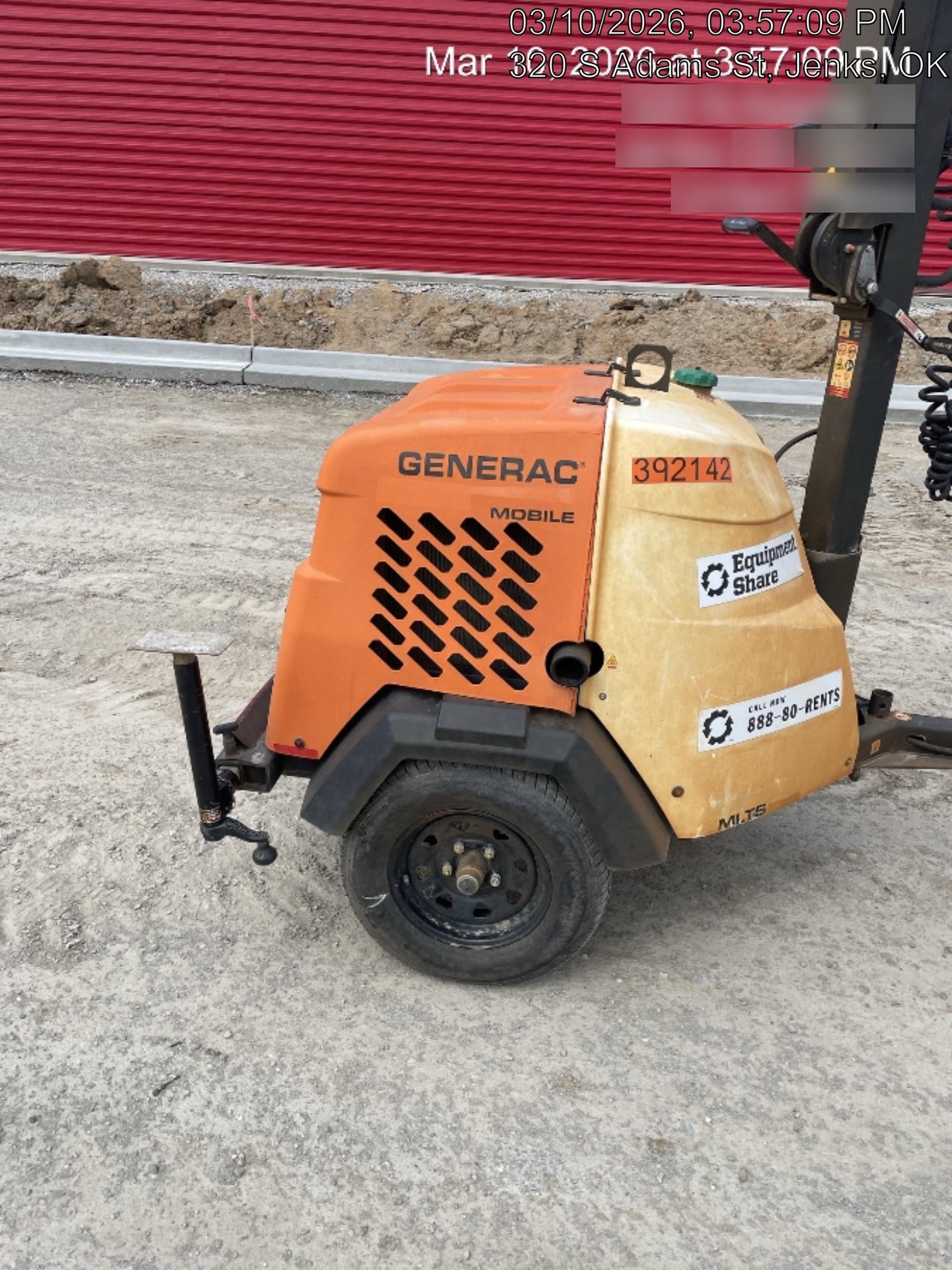 2024 Generac MLT2 Diesel, Flex Switch 120V Input, Powerzone Controller, 
(4) 320W LED Lights, 4kW Generator, 39.9 Gal Fuel Tank, 2" Ball, T3