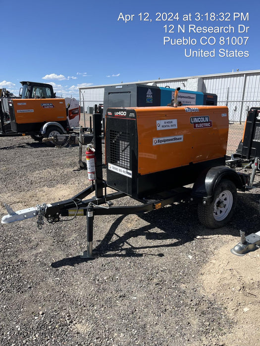 2022 Lincoln Electric LE400 Kubota V1505, Trlr, Cable Rack, Light Kit, ES Decals, T3