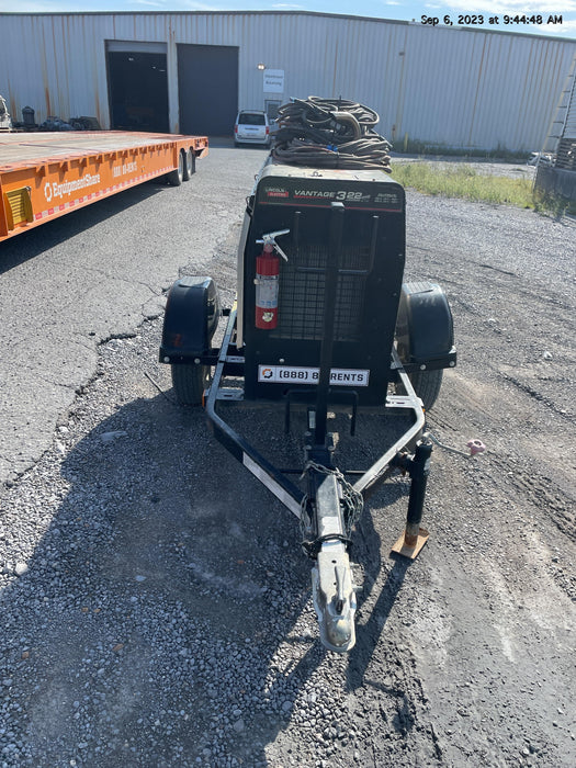 2019 Lincoln Electric Vantage 322 Welder Ready-Pak 3, Two wheel trailer, Fender and Light kit, Cable Rack