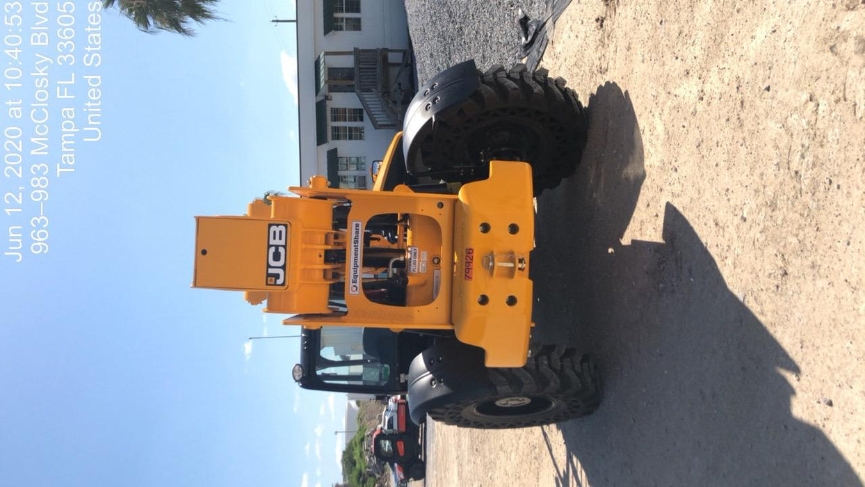 2020 JCB 510-56 Canopy, Solid Tires, Work Lights, Beacon, Aux Hydraulics, Back up Alarm, Lifting Eye, ES Decals