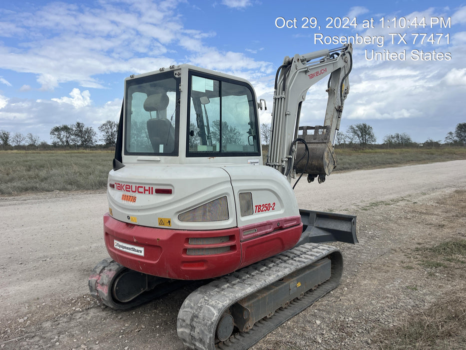 2020 Takeuchi TB250-2C Cab/Heat/Air, Rubber Tracks, Manual TAG QC