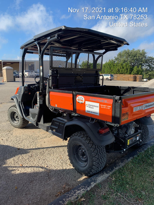 2021 Kubota RTV-X1140W-H Plastic Canopy, Windshield Acrylic Clear, LED Strobe Light, Wire Harness Kit, Back up Alarm