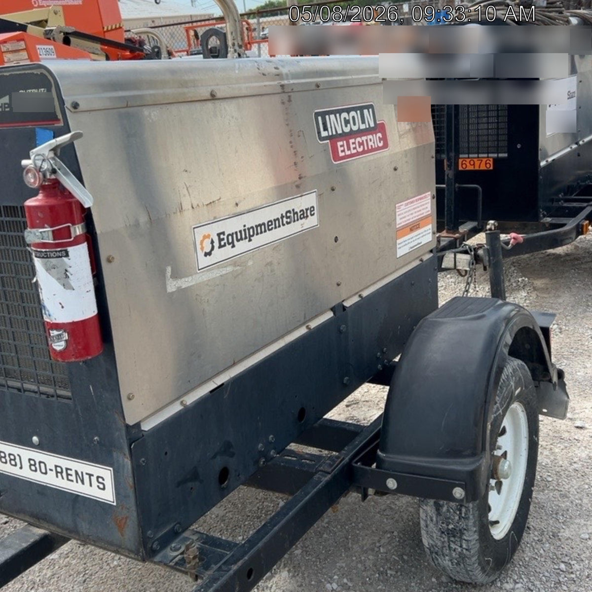 2019 Lincoln Electric Vantage 322 Welder Ready-Pak 3, Two wheel trailer, Fender and Light kit, Cable Rack