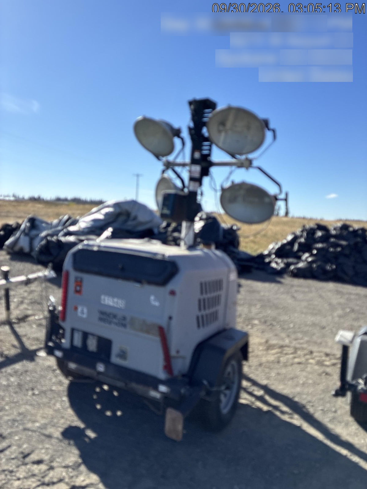 Wacker Neuson LTV6K-MH Power mast, 1100W MH, Fuel Sensors, Wiring Harness