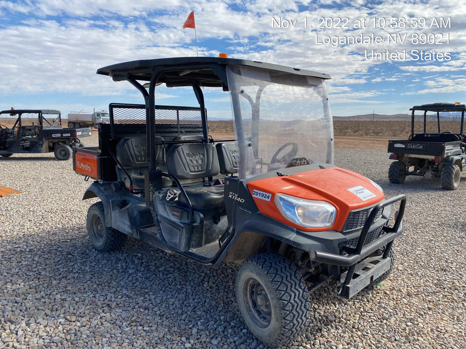 2022 Kubota RTV-X1140W-H Plastic Canopy, Windshield Acrylic Clear, LED Strobe Light, Wire Harness Kit, Back up Alarm