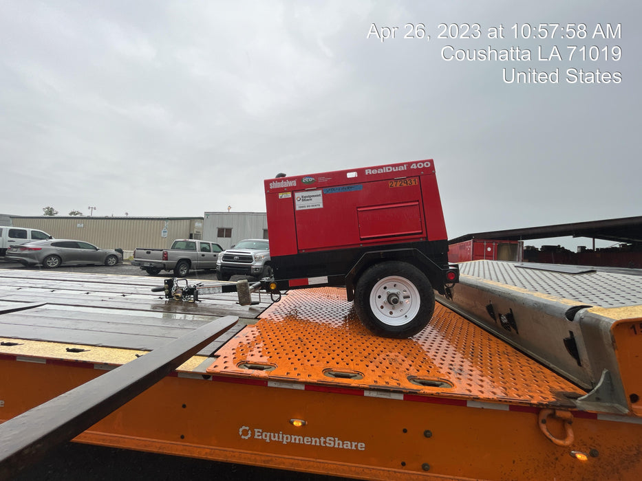 2022 Shindaiwa DGW400MDL Kubota D902 Engine, 23 HP, Dual Op Welder, Wire, Arc, Droop Stick, Tig, and CC Stick Functionality, Simulphase, 3 Phase and 1 Phase Gen Output, Single Axle NB Trlr, Slr Trckl Chrg 12V 12W, Fire Ext