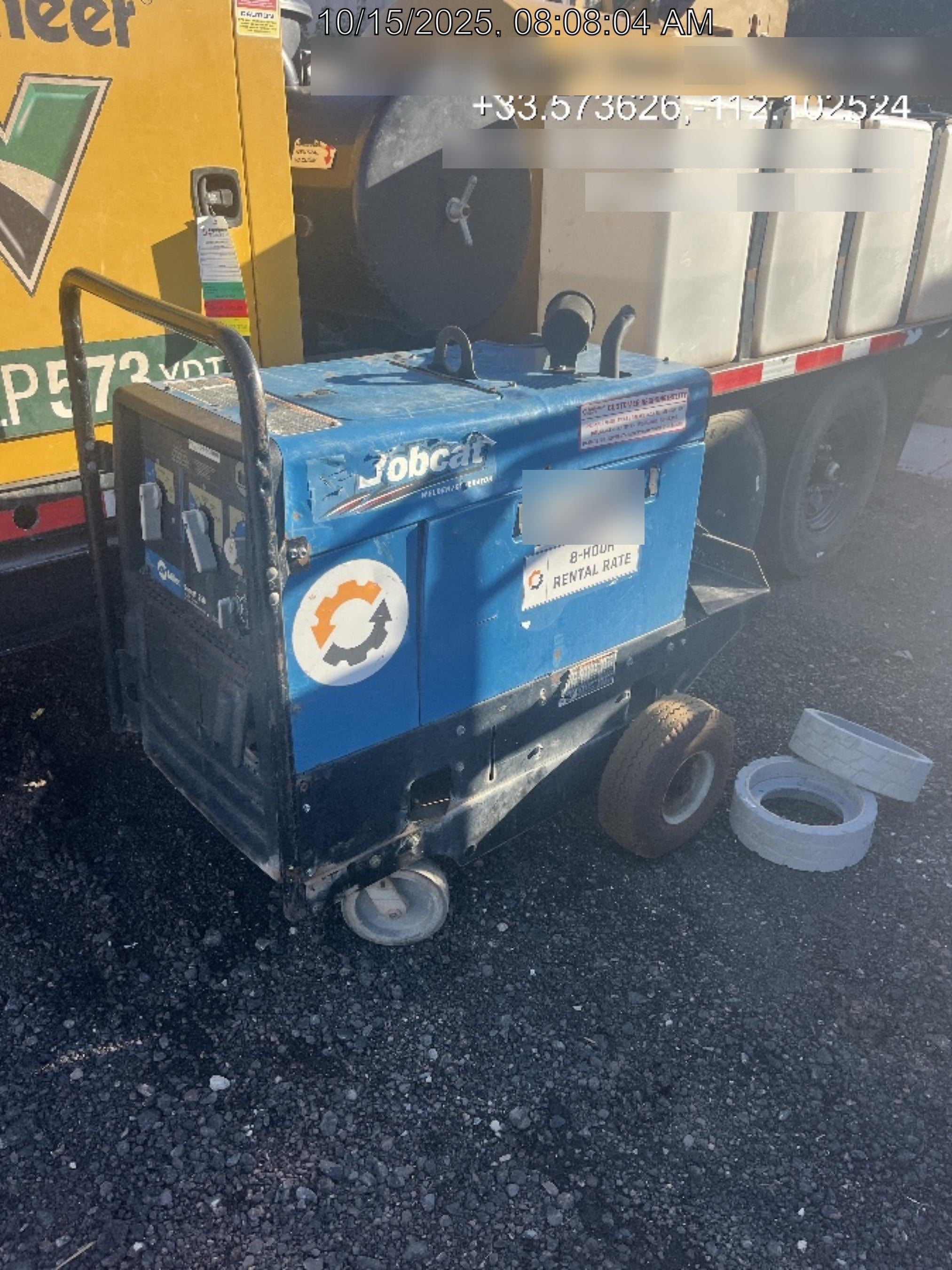 2019 Miller Electric BOBCAT 250 LP/Propane, Running Gear, Tank Bracket, Hose