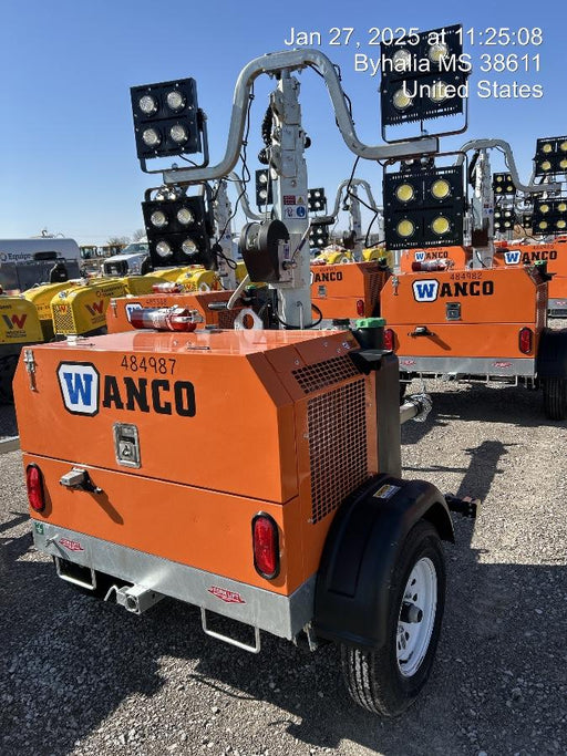 2025 Wanco WLTT-4MM4K Diesel, Mitsubishi L2E, 9.0HP @1800 rpm, Deep Sea Controller, Shore Power Plug, Auto Start, (4) 350W LED Floodlights, 4kW Generator, 60 Gal Fuel Tank, 2" Ball, T3