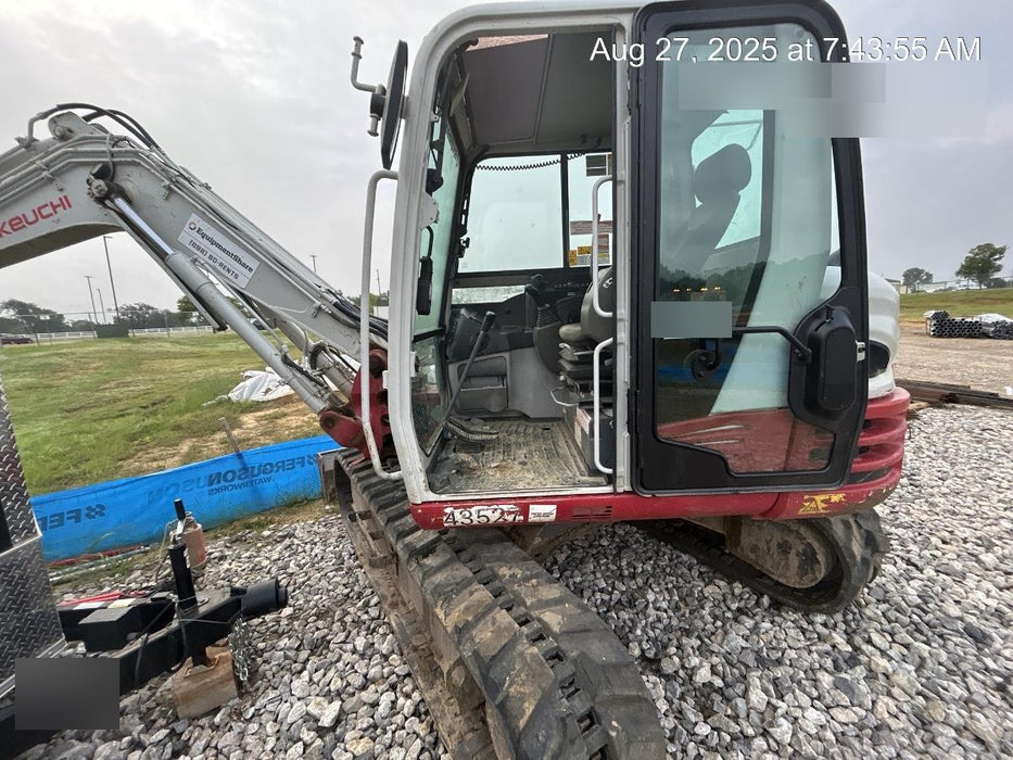 2019 Takeuchi TB290 Cab/Heat/AC Rubber tracks, Dozer blade, Travel alarm, Auxiliary hydraulics w/Manual QC, Hydraulic thumb, 18", 24", and 36" Buckets