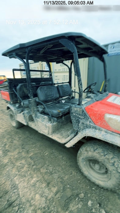 2021 Kubota RTV-X1140W-H Plastic Canopy, Windshield Acrylic Clear, LED Strobe Light, Wire Harness Kit, Back up Alarm
