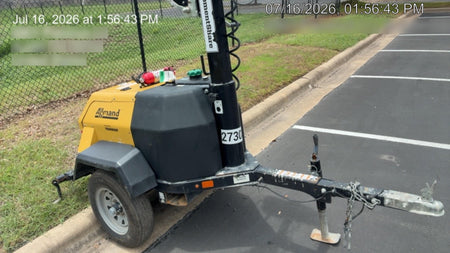 2022 Allmand NLV3GR (4) LED Light Fixture 350W, 23' Vertical Mast, 3kW Prime, Towable, ES Decals, T3