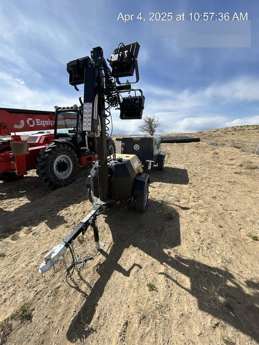 2022 Allmand NLV3GR (4) LED Light Fixture 350W, 23' Vertical Mast, 3kW Prime, Towable, ES Decals, T3