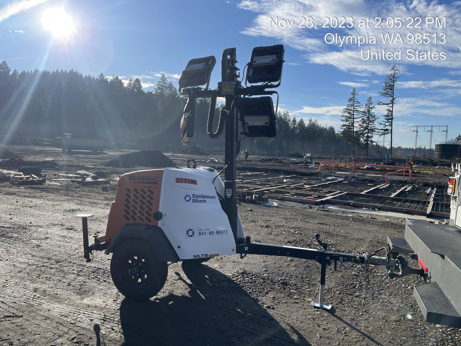 2023 Generac MLT2 Diesel, Flex Switch 120V Input, Powerzone Controller, (4) 320W LED Lights, 4kW Generator, 39.9 Gal Fuel Tank, 2" Ball, T3