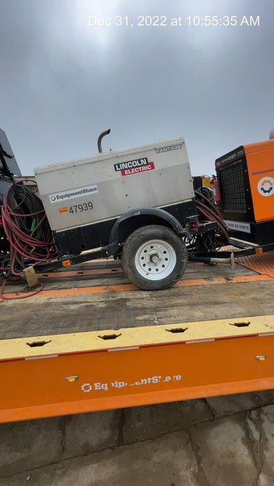 2019 Lincoln Electric Vantage 322 Ready-Pak 3, Two Wheel Trailer, Fender and Light Kit, Cable Rack