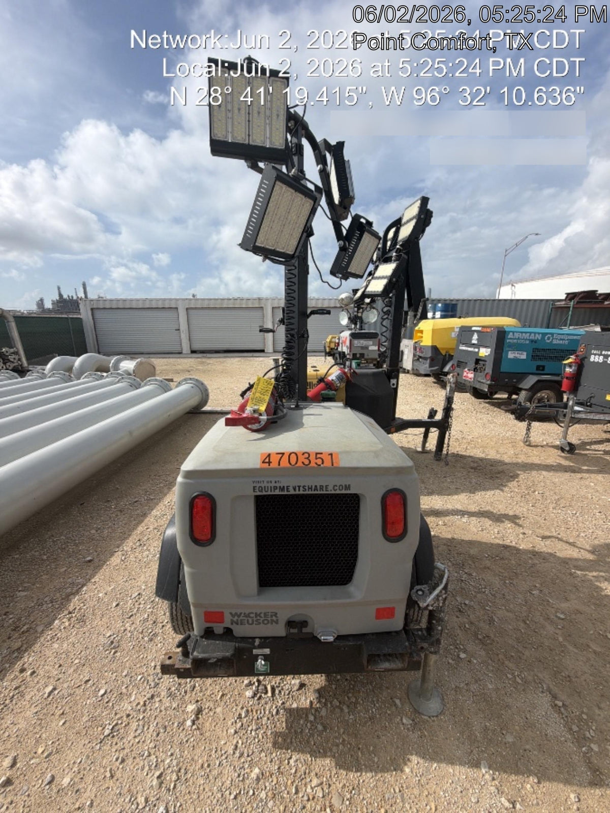 2024 Wacker Neuson LTT4 Diesel, Kohler KDW702, Deep Sea Controller, Auto Start, LED 320W, Bypass Outlet, T3