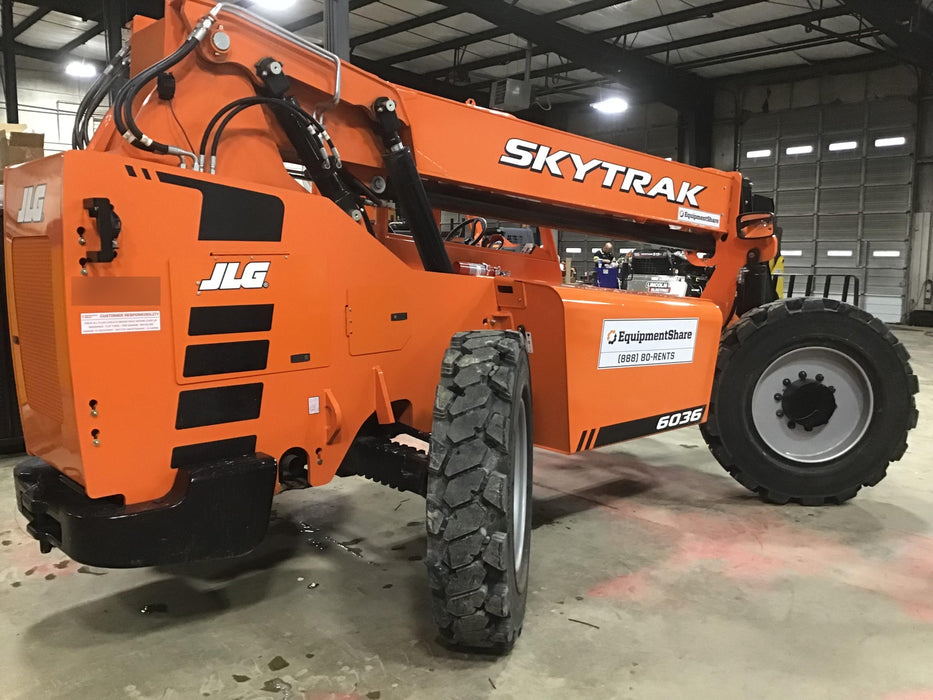 2019 Skytrak 6036 Canopy, Solid Tires, LED Work Lights, Beacon 50" Carriage, 48" Pallet Forks